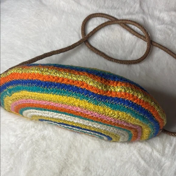 American Eagle- half moon Colorful Rainbow Shoulder Bag - Picture 4 of 9